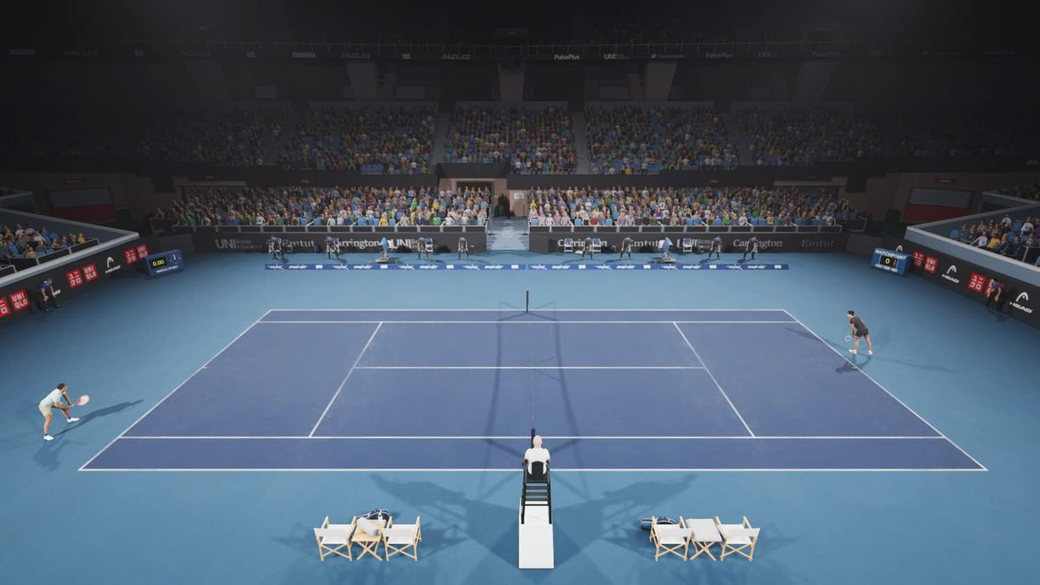 Matchpoint Tennis Championships Legends Edition PlayStation 5 game cover showing tennis players and vibrant graphics.