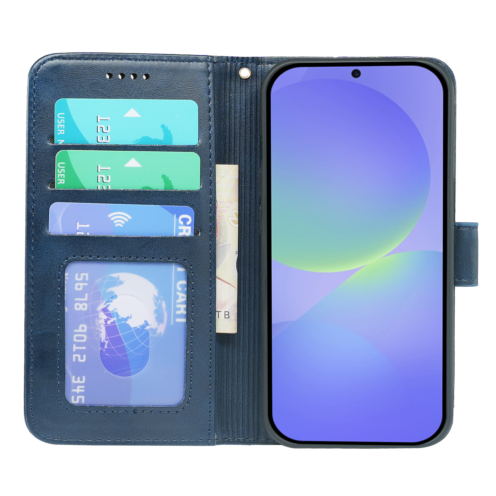 Samsung Galaxy A36/A56 Book Flip Case by Phone Base, leather wallet style phone case with card slots and folio cover design.