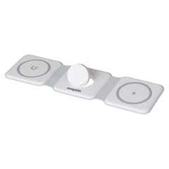 Maplin 3-in-1 Magnetic Wireless Charging Mat for Phone / Earbuds / Watch
