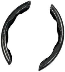 Carbon Fiber Car Steering Wheel Cover Universal Sports Steering Wheel Cover Anti-Skid Segmented Steering Wheel Protector Accessories (Black)