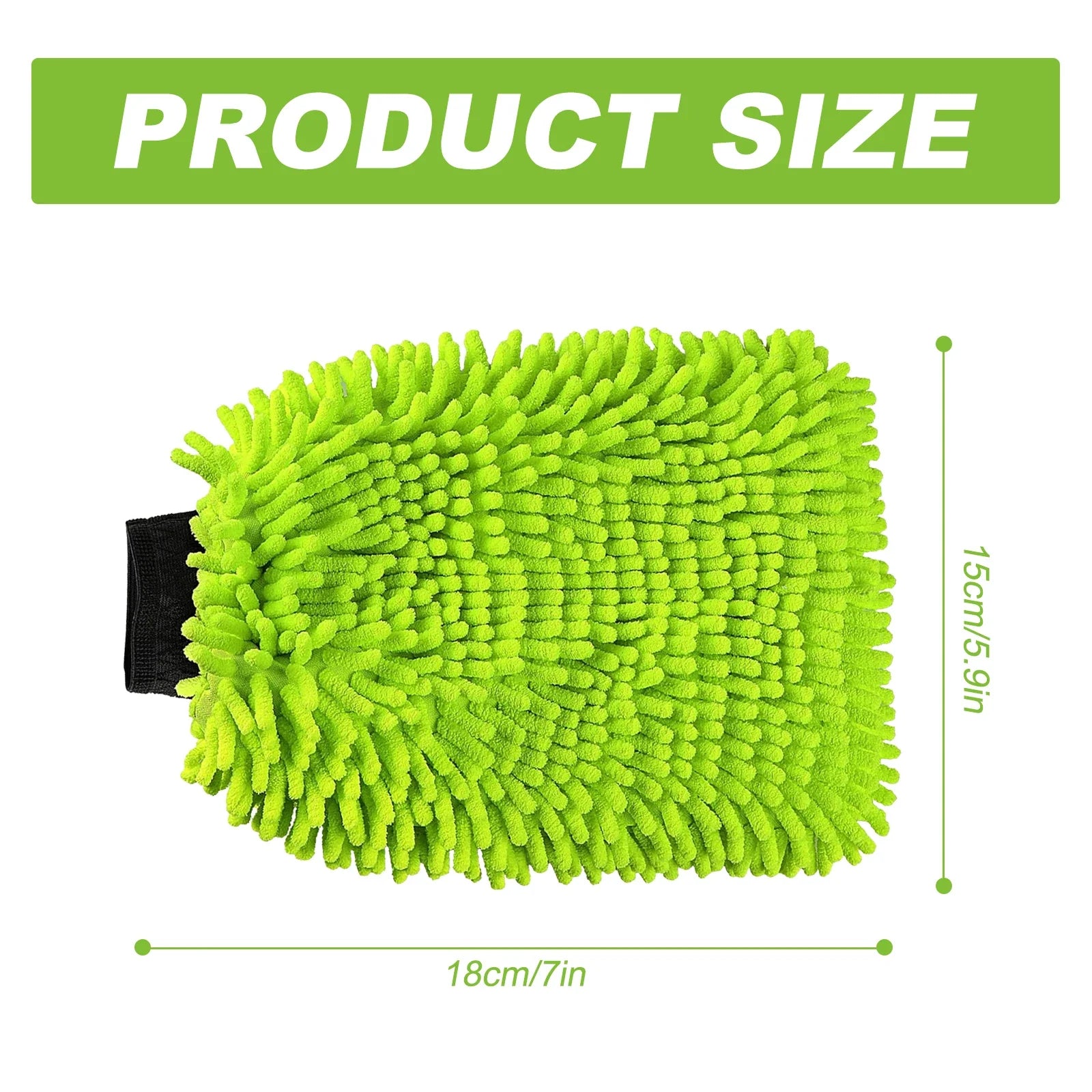 Eliteridegear microfiber car wash mitt and towels in green, absorbent for cars, trucks, SUVs, and motorcycles, 2-pack