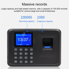 F01 Fingerprint Time Attendance Machine with 2.4 inch TFT Screen, US Plug, ACS2685EU, ACS2685UK, ACS2685US