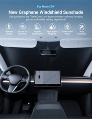 Tesla Model 3 / Model Y Front Windshield Sunshade – Custom Fit UV & Heat Protection Reflective Car Sun Shield