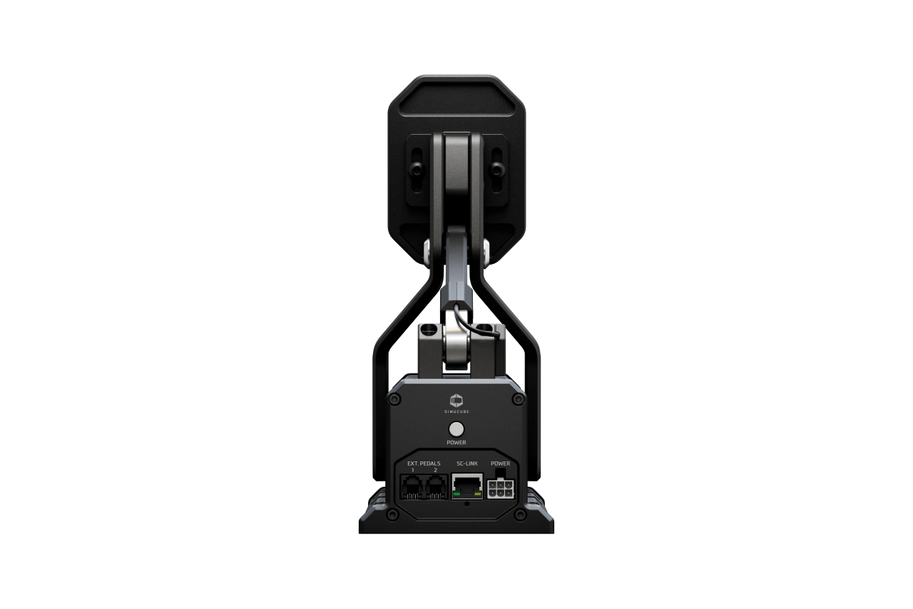 Trak Racer UK Simucube ActivePedal Pro racing pedals with adjustable footplates and realistic pedal feel for sim racing setups.