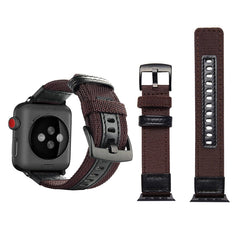 Jeep Style Nylon Wrist Watch Band with Stainless Steel Buckle for Apple Watch Series 3 & 2 & 1 42mm, 42mm