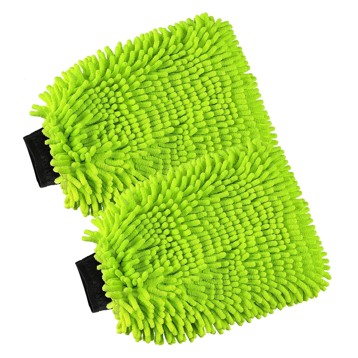 Eliteridegear microfiber car wash mitt and towel set, green, absorbent for cars, trucks, SUVs, and motorcycles, 2-pack