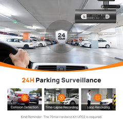Eliteridegear 70mai Smart Dash Cam 3 M200 with 1080P video, 130° FOV, voice control, Wi-Fi, and parking monitoring in a car.