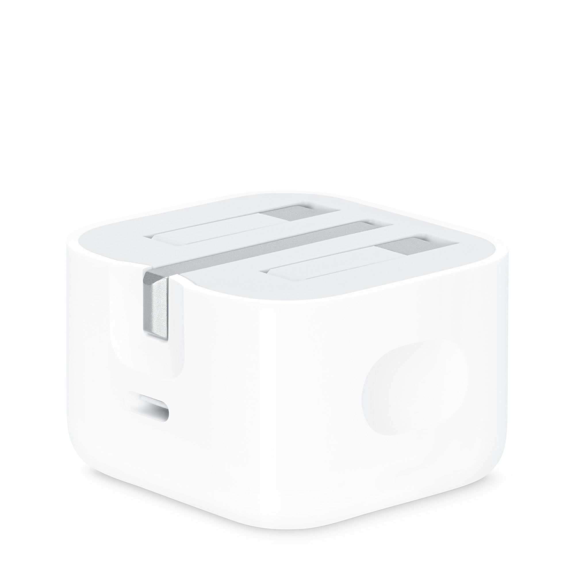 Apple genuine 20W USB-C power adapter plug with compact design, compatible with Apple devices, by Phone Base.