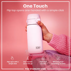 Leak Proof Kids Water Bottle, Stainless Steel, Lilac Dusk, 400ml (13oz)