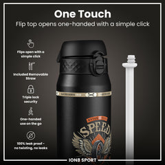 MotoGP x ION8 Insulated Steel Water Bottle, MotoGP Speed, 750ml (24oz)