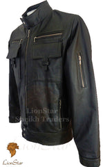 Classic Black Leather Jacket for Men | Lionstar Boost | Premium Cowhide | Timeless Style