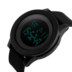 SKMEI 1142 Multifunctional Men Outdoor Sports Noctilucent Waterproof Silica Gel Digital Watch