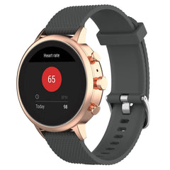 18mm Texture Silicone Wrist Strap Watch Band for Fossil Female Sport / Charter HR / Gen 4 Q Venture HR