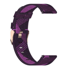 22mm Stripe Weave Nylon Wrist Strap Watch Band for Fossil Hybrid Smartwatch HR, Male Gen 4 Explorist HR & Sport