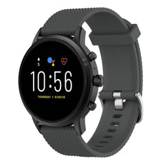 22mm Texture Silicone Wrist Strap Watch Band for Fossil Gen 5 Carlyle, Gen 5 Julianna, Gen 5 Garrett, Gen 5 Carlyle HR