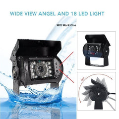 K0164 7 inch HD Car 18 IR Night Vision Rear View Backup Four Cameras Rearview Monitor, K0164