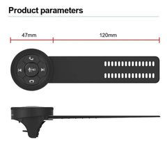 Universal Strap Shape Steering Wheel Remote Control Car Multimedia Wireless Button Remote Control, Strap Shape Black, Strap Shape Silver