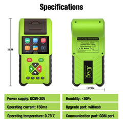 JDiag M200 8V-30V OBD Motorcycles Diagnostic Instrument with Data Printing, M200