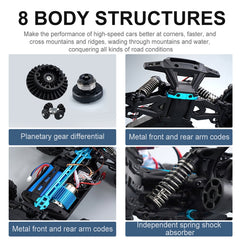 SCY-16102 2.4G 1:16 Electric 4WD RC Monster Pickup Truck Car Toy, SCY-16102 / Green