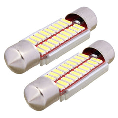 2 PCS Festoon 39mm 2W 200LM White Light 20 LED SMD 4014 Error Free License Plate Lights Car Light Bulb, 39mm