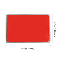 Universal Car France Flag Rectangle Shape VIP Metal Decorative Sticker, France Flag (Silver)