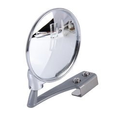 Vehicle Front Blind Area Wide-angle Adjustable Observation Mirror, Silver Left Side, Black Right Side