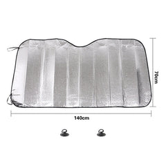 General Purpose Epe Car Sun Visor Before The File, Size: 140cm x 70cm, 140 x 70cm (Silver)