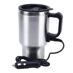 Stainless Steel Electric Smart Mug 12V Car Electric Kettle Heated Mug Car Coffee Cup With Charger Cigarette Lighter Heating Cup Kettle Vacuum Insulated Water Heater Mug, Smart Mug