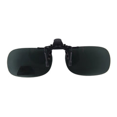 Polarized Clip-on Flip Up Plastic Clip Sunglasses Lenses Glasses Unbreakable Driving Fishing Outdoor Sport, Dark Green, Yellow, Brown