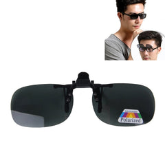 Polarized Clip-on Flip Up Plastic Clip Sunglasses Lenses Glasses Unbreakable Driving Fishing Outdoor Sport, Dark Green, Yellow, Brown