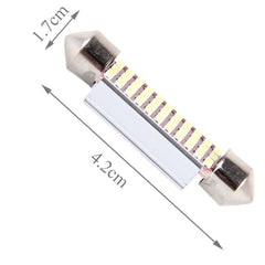 2 PCS DC 12V 6W 41MM Bicuspid Car Door Lamps Registration Mark light Dashboard Dome Door Lights LED Reading Lamp with 33 LED SMD 3014 Lights White, 41MM