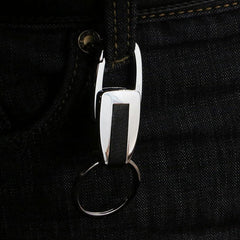 Single Ring Metal Leather Key Chain Metal Car Key Ring Multi-functional Tool Key Holder Key Chains Rings Holder For Car Key Rings, Single Ring