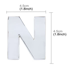 Car Vehicle Badge Emblem 3D English Letter Self-adhesive Sticker Decal, Size: 4.5*4.5*0.5cm, N, D