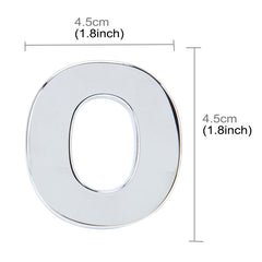 Car Vehicle Badge Emblem 3D English Letter Self-adhesive Sticker Decal, Size: 4.5*4.5*0.5cm, O, E, P, F, Q, G, R, H, S, I, T, A, J, U, Y, K, V, Z, L, W, B, M, X, C