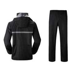 Durable Reflective Motorcycle Split Raincoat Pants Riding Bicycle Electric Bike Windproof Waterproof Rain Wear for Adult, Size: 2XL(Black), Size: 2XL