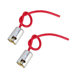 2 PCS BA9S Light Lamp Bulb Holder Base Socket Wire Connector, BA9S