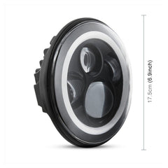 2 PCS 7 inch IP68 Waterproof 6500K 75W CREE LED Headlight Hi/Lo Beam Driving Lamp for Jeep Wrangler JK TJ LJ, 6500K 75W