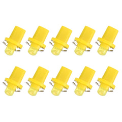 10 PCS 0.4W B8.5 Wedge Instrument Panel COB LED Light Dashboard Gauge Cluster Indicator Lamp Bulb, 0.4W B8.5