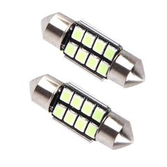 2 PCS DC 12V 2W 31MM 8 SMD-3528 LEDs Bicuspid Port Decoding Car Dome Lamp LED Reading Light, 31MM
