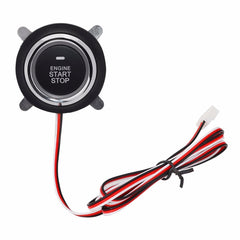 Smart Car Switch Car Engine Start Stop Switch Car Push Start Switch, with RFID Alarm System, Blue Light, Car Switch