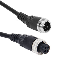 10m M12 4P Aviation Connector Video Audio Extend Cable for CCTV Camera DVR, 10m