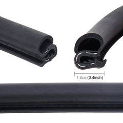 80cm B Shape Car Decorative Strip Rubber Chrome Decoration Strip Door Seal Window Seal, 80cm B Shape