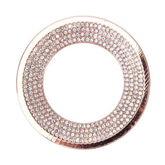 Car Aluminum Steering Wheel Decoration Ring with Diamonds For Volkswagen