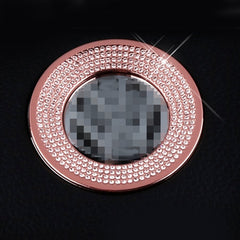 Car Aluminum Steering Wheel Decoration Ring with Diamonds For Volkswagen
