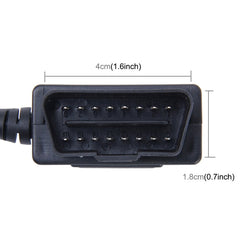 Car Auto 16Pin OBDII Charging Cable Mini 5 Pin USB Power Adapter with Switch Button for GPS Tablet E-dog Phone, Cable Length: 3.4m, OBDII