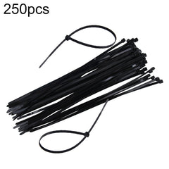 250pcs /Pack 5mm*300mm Nylon Cable Ties, 5mm*300mm Black, 5mm*300mm White