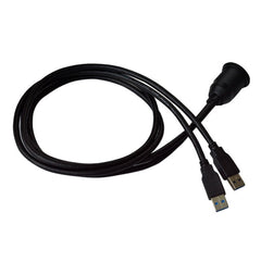 1m Flush Mount USB 3.0 Dock Car Ship Motorcycle Dashboard Panel Male to Female Data Waterproof Extension Cord, For Cable Length: 1m
