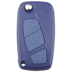 For FIAT Car Keys Replacement 3 Buttons Car Key Case with Side Battery Holder, Blue, Black