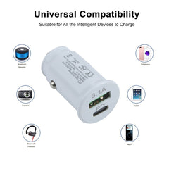 TE-339PD 3.1A PD USB-C / Type-C + USB Interface Mini Fast Charging Car Charger