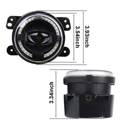 2 PCS 4 inch Car LED Angel Eyes Spotlight Modified Fog Lights for Jeep Wrangler / Dodge / Chrysler PT Cruiser, For Jeep / Dodge